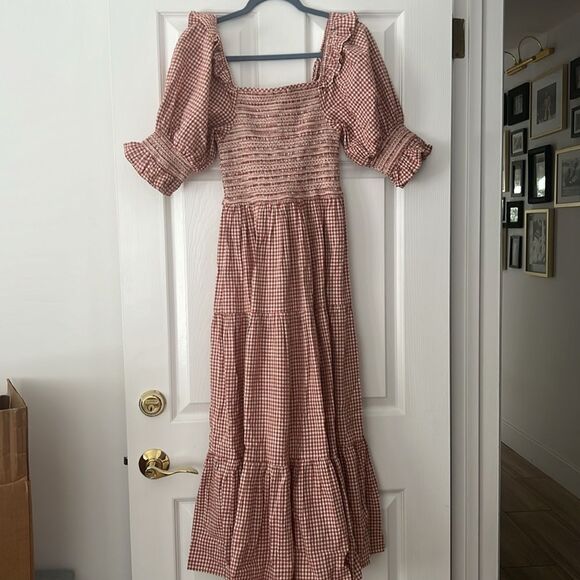 Cleobella Salma Midi Dress - Rose Gingham - Picture 4 of 7